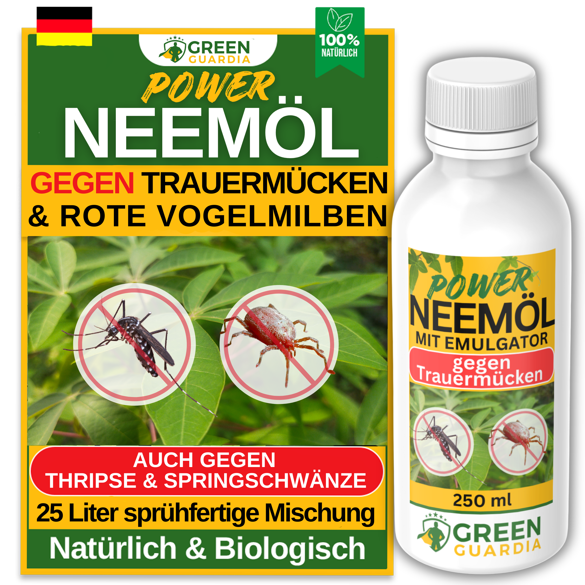 Olio di Neem potente contro i moscerini dei funghi
