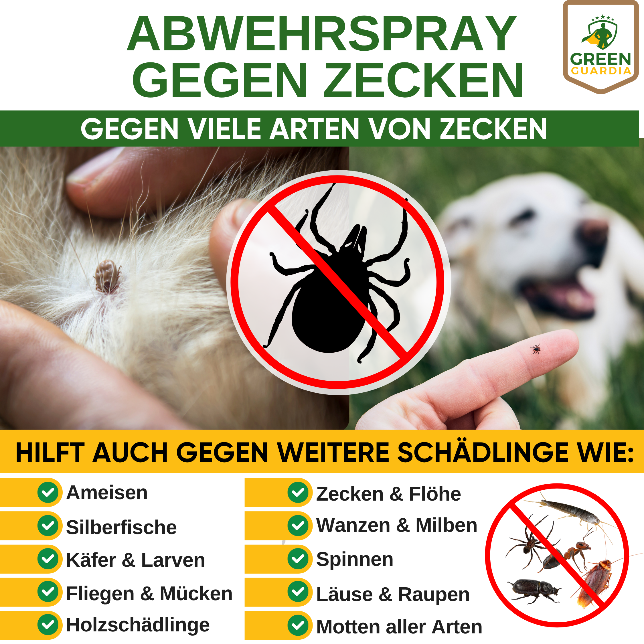 Spray concentrato antizecche per cani