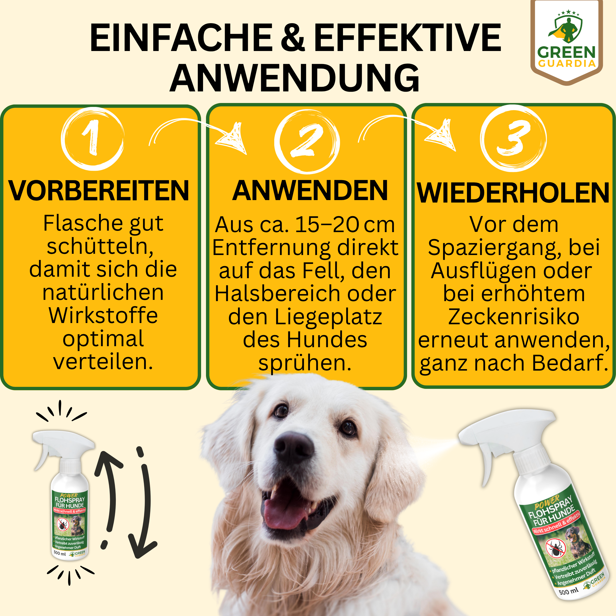 Spray anti-puces concentré pour chiens