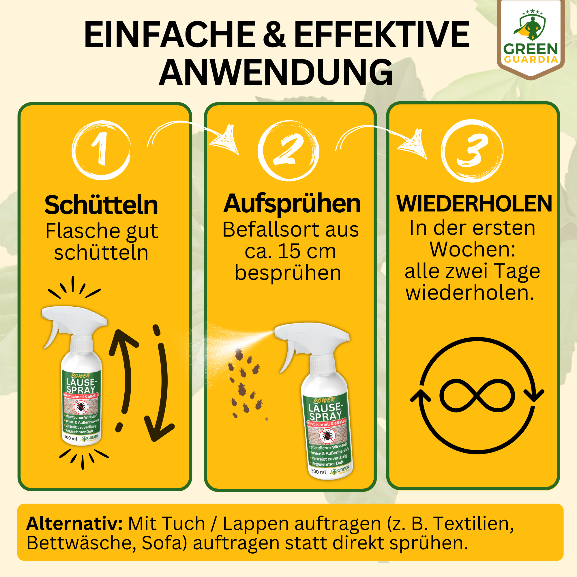 Spray repellente per pidocchi concentrato potente