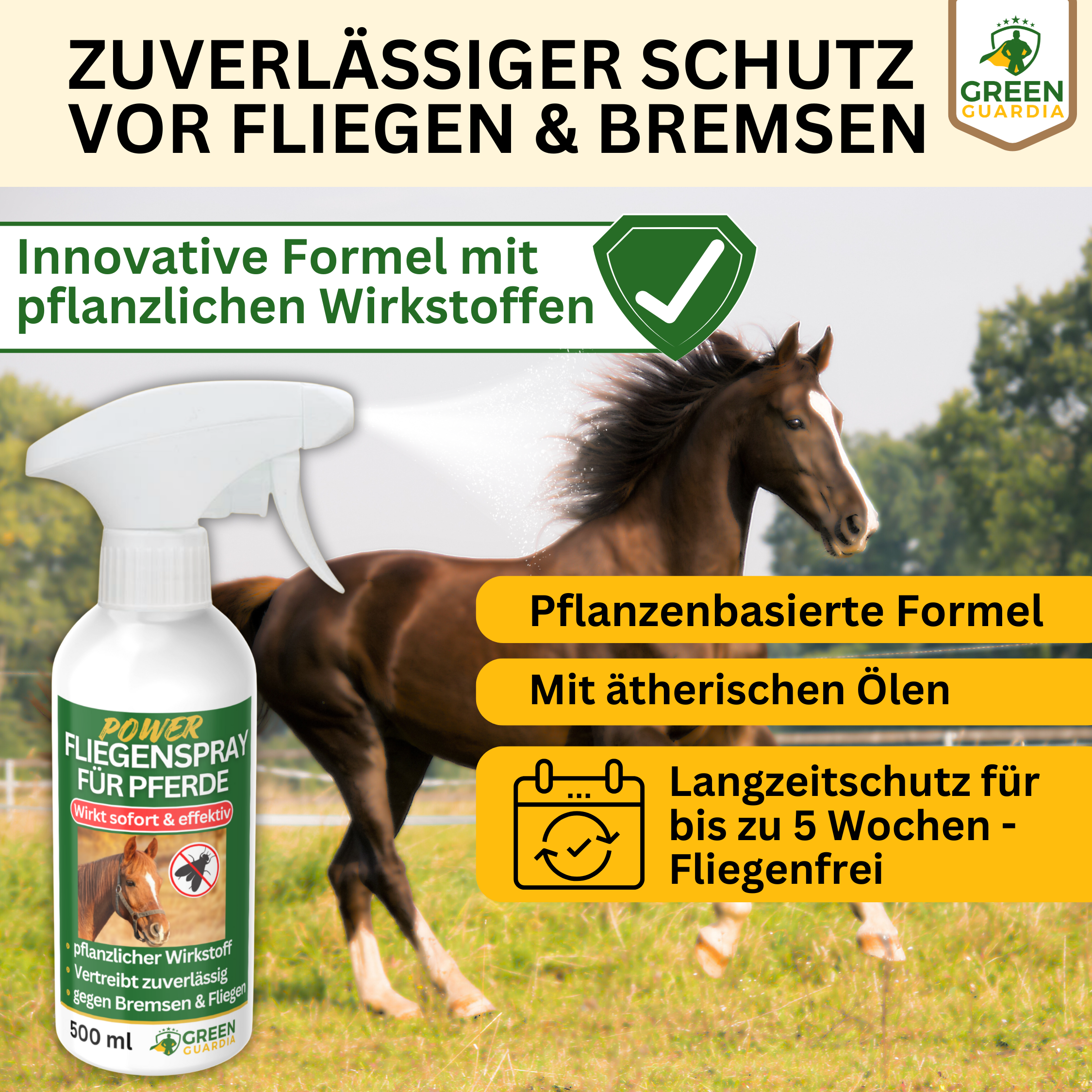 Spray repellente concentrato per mosche e tafani per cavalli
