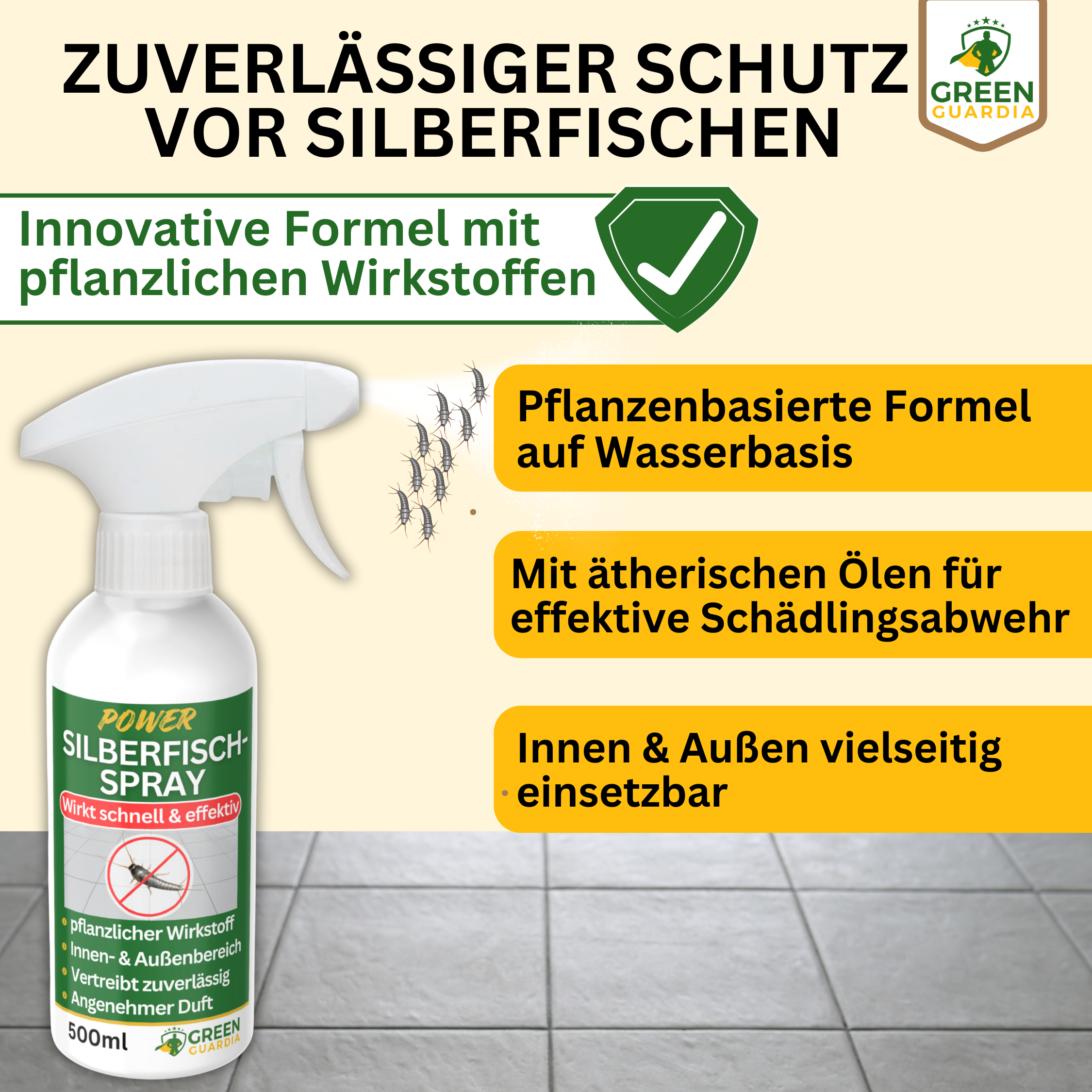 Spray concentrato repellente per pesciolini d'argento