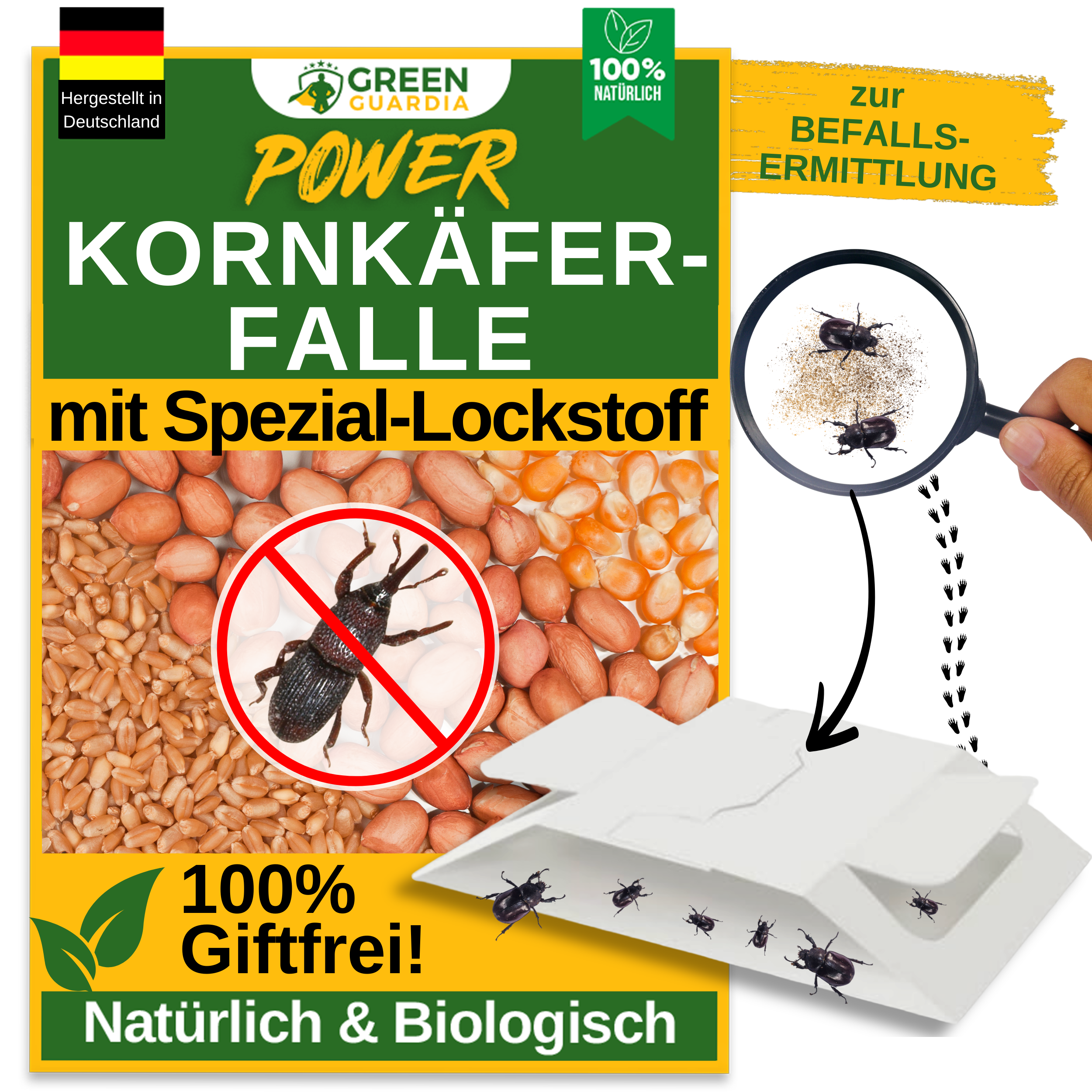 Piège à cucujides des grains avec attractif spécial