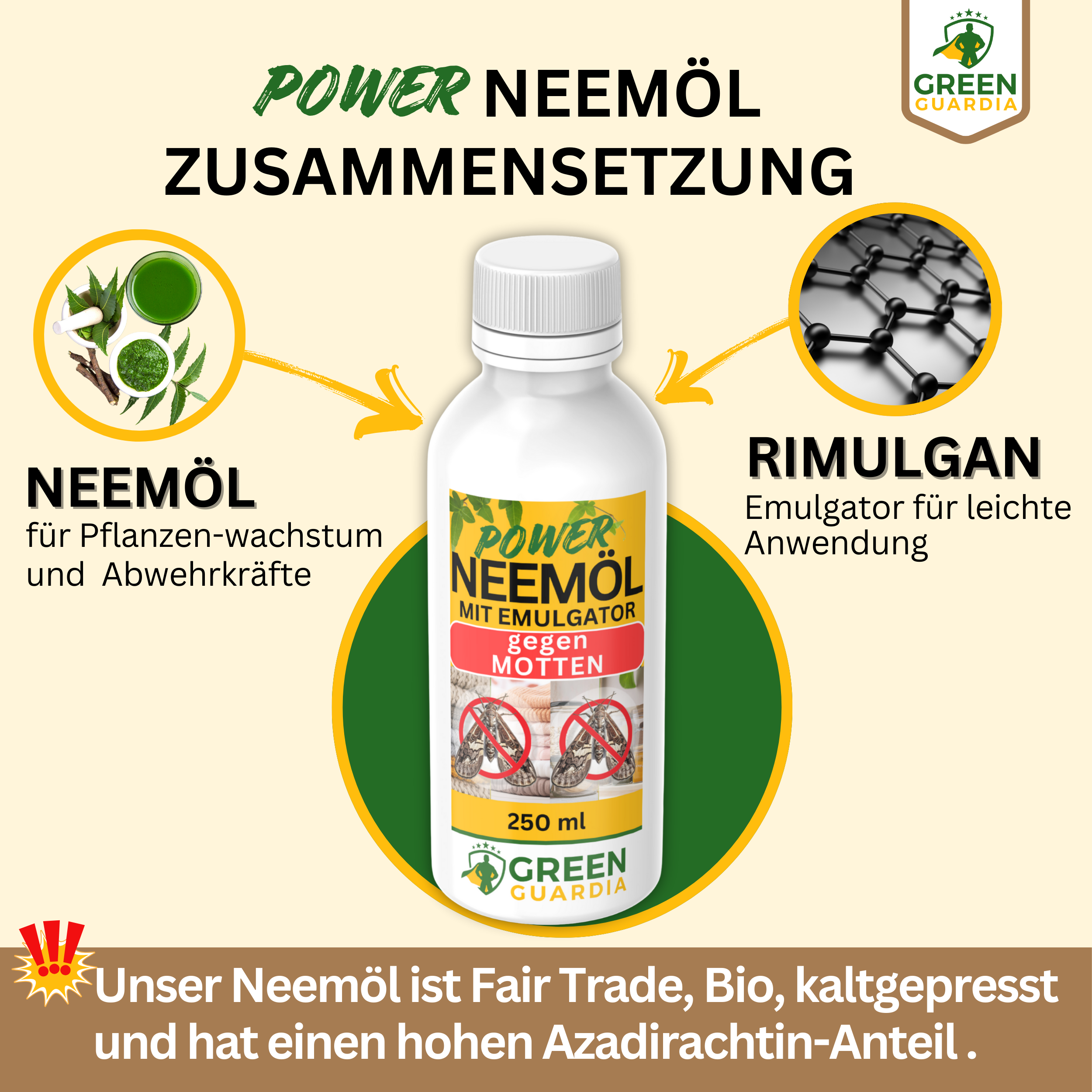 Olio di Neem potente contro tarme del cibo e dei vestiti