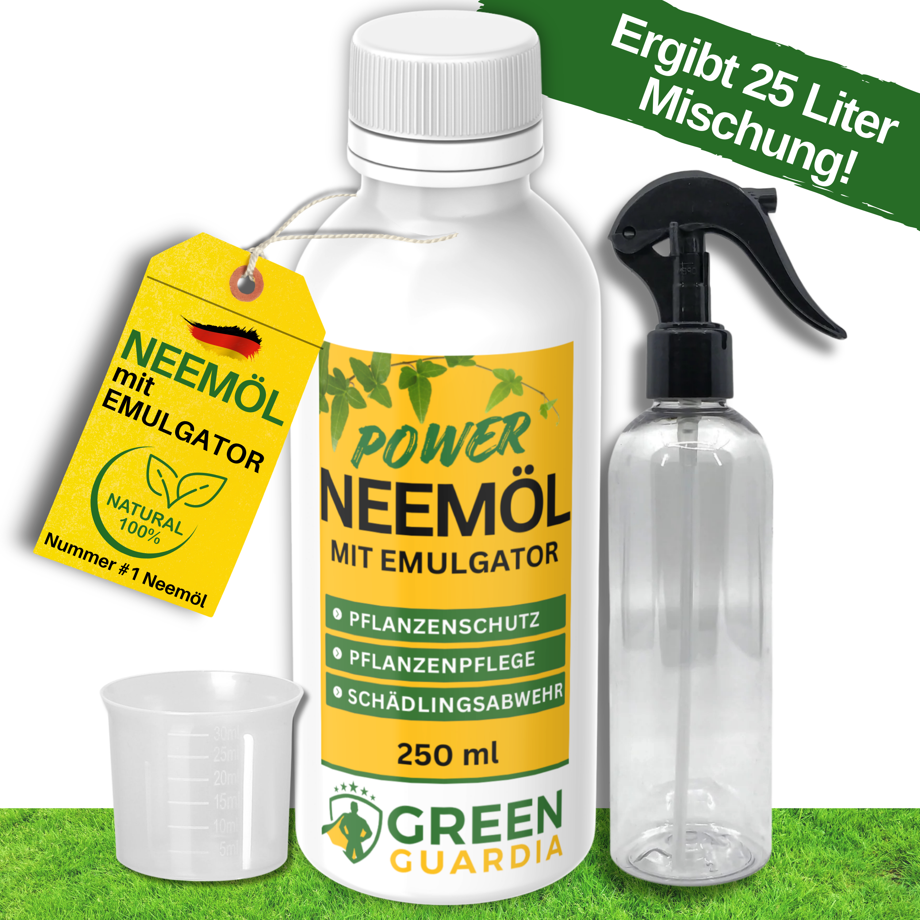 Olio di Neem potente con emulsionante per piante da appartamento e da giardino