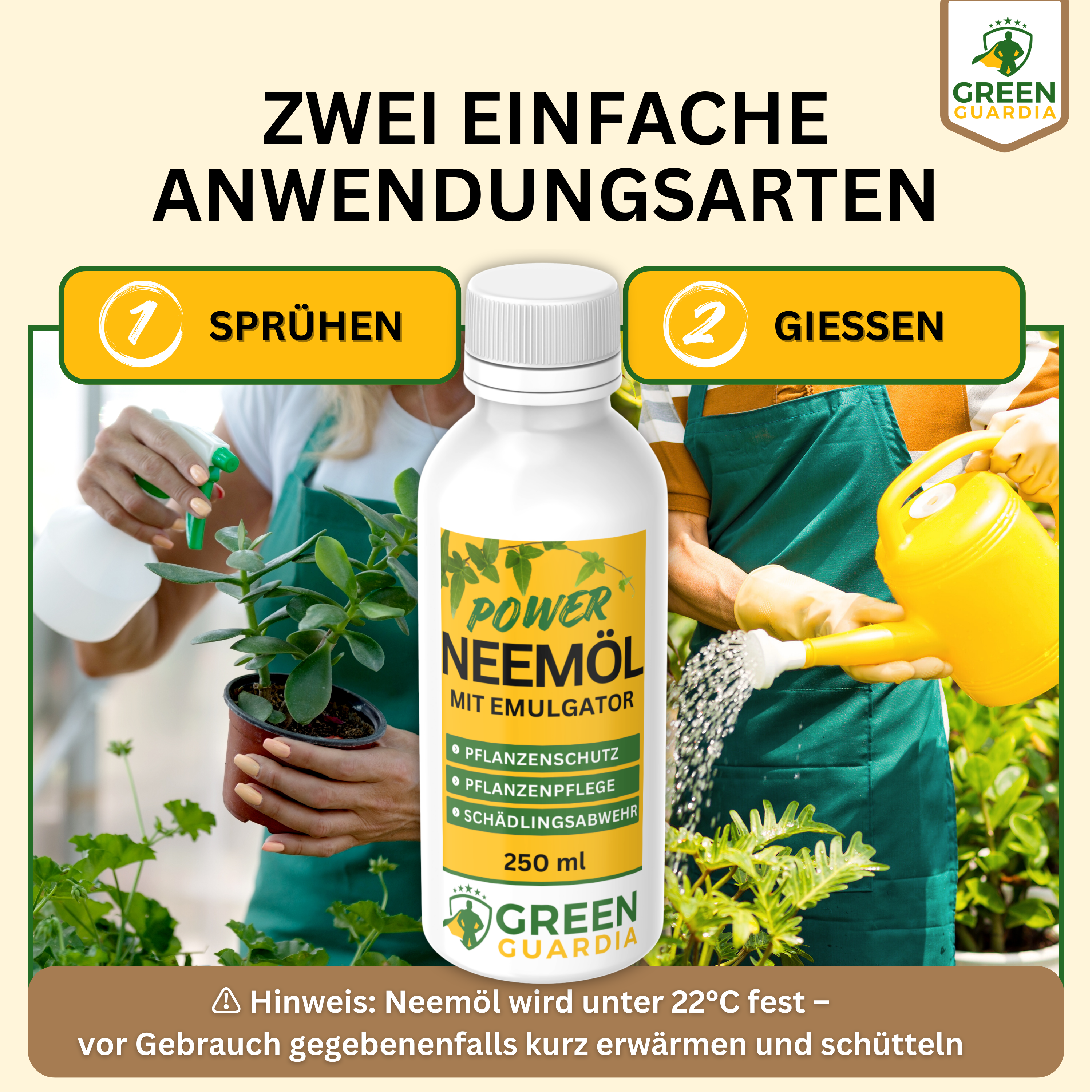 Olio di Neem potente con emulsionante per piante da appartamento e da giardino