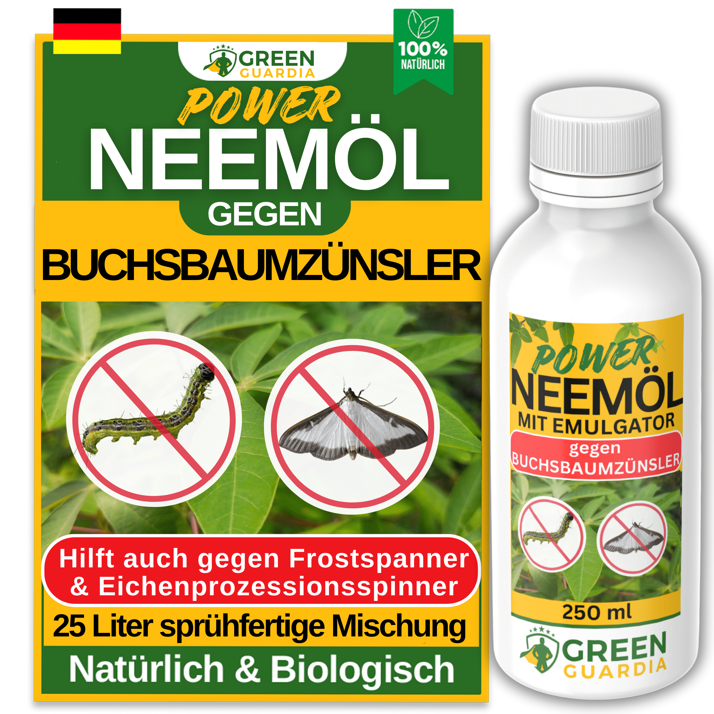 Power Neemöl gegen Buchsbaumzünsler - Green Guardia - Ihr Experte für Schädlinge und Pflanzen
