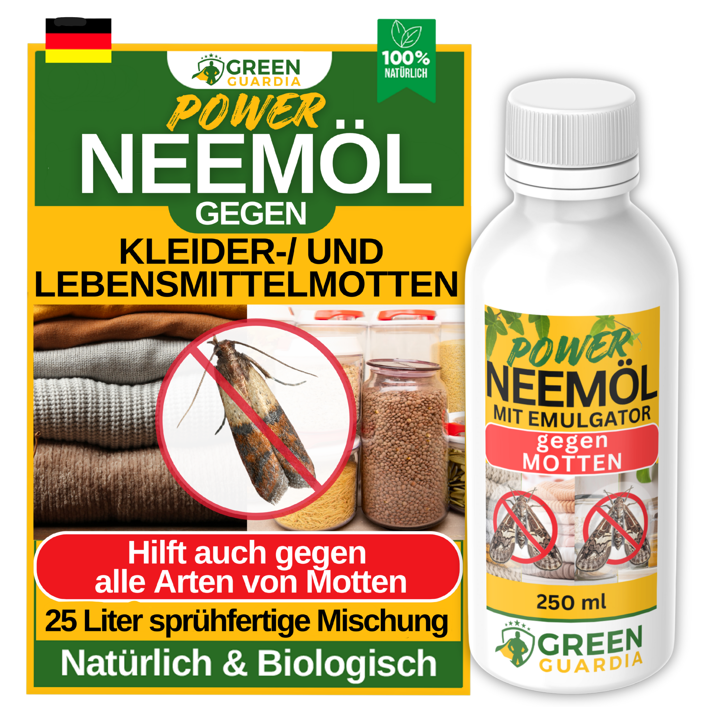 Olio di Neem potente contro tarme del cibo e dei vestiti
