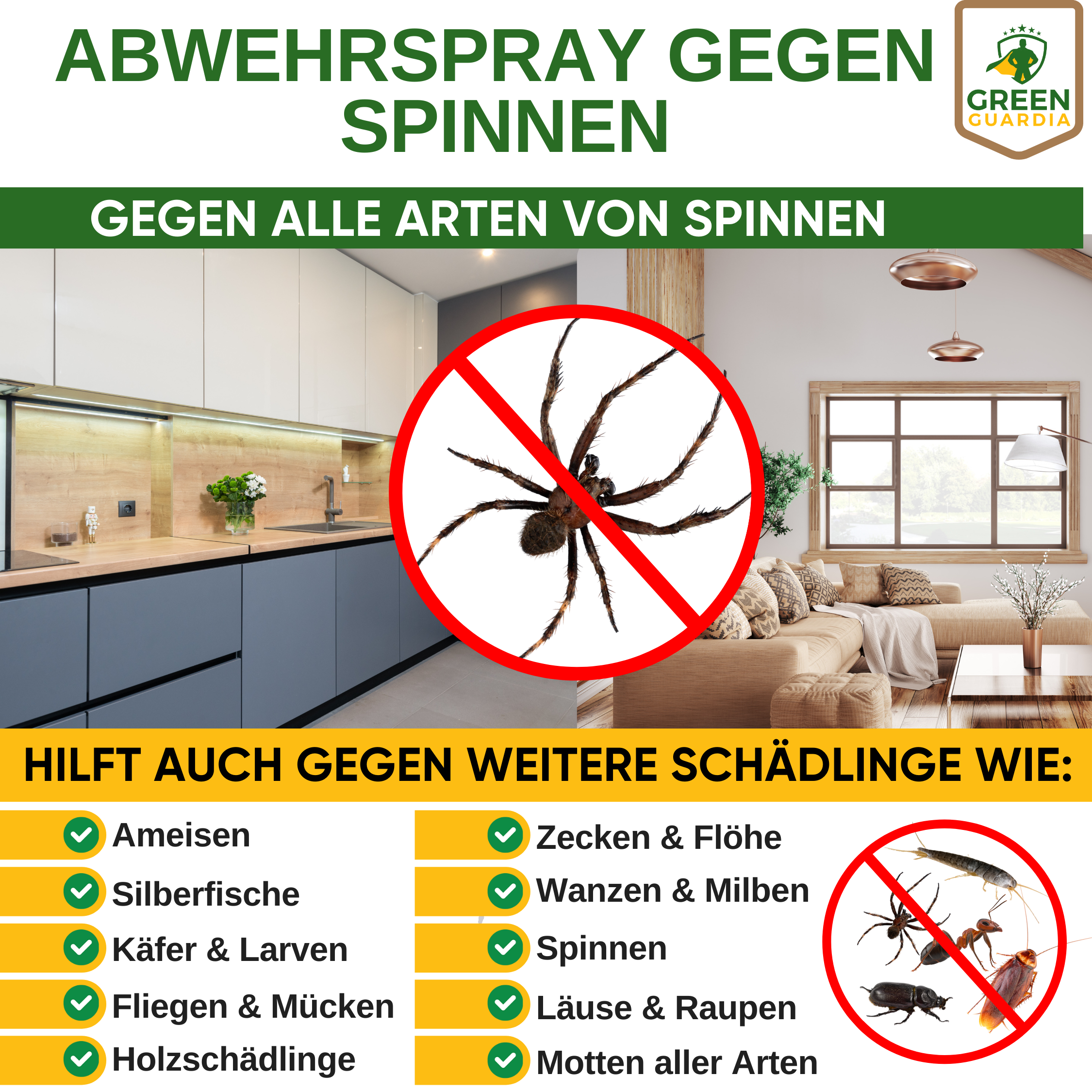 Spray repellente per ragni concentrato potente