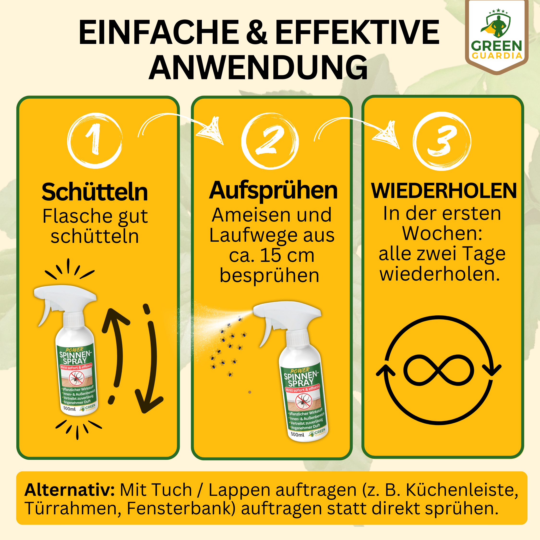 Spray repellente per ragni concentrato potente