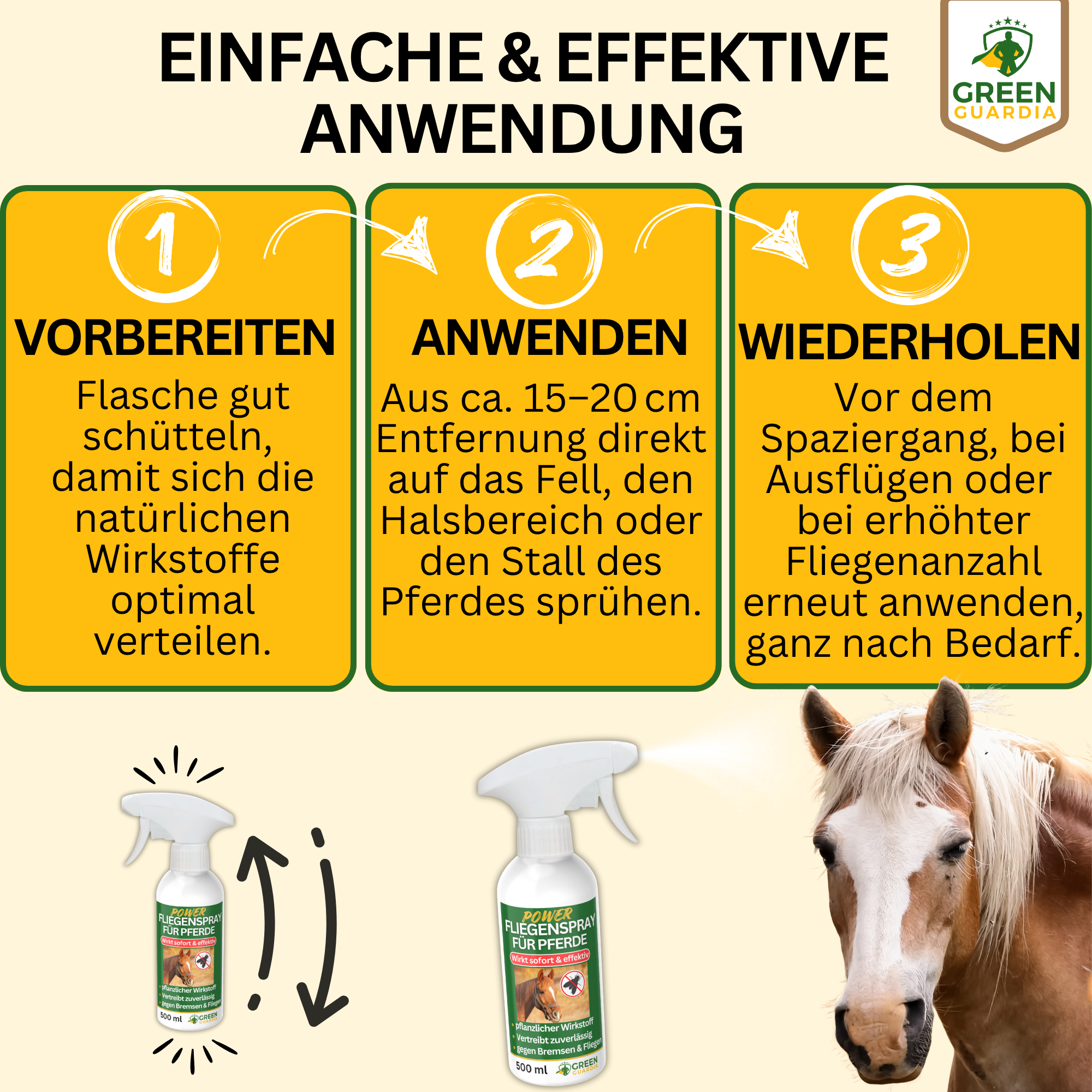 Spray repellente concentrato per mosche e tafani per cavalli
