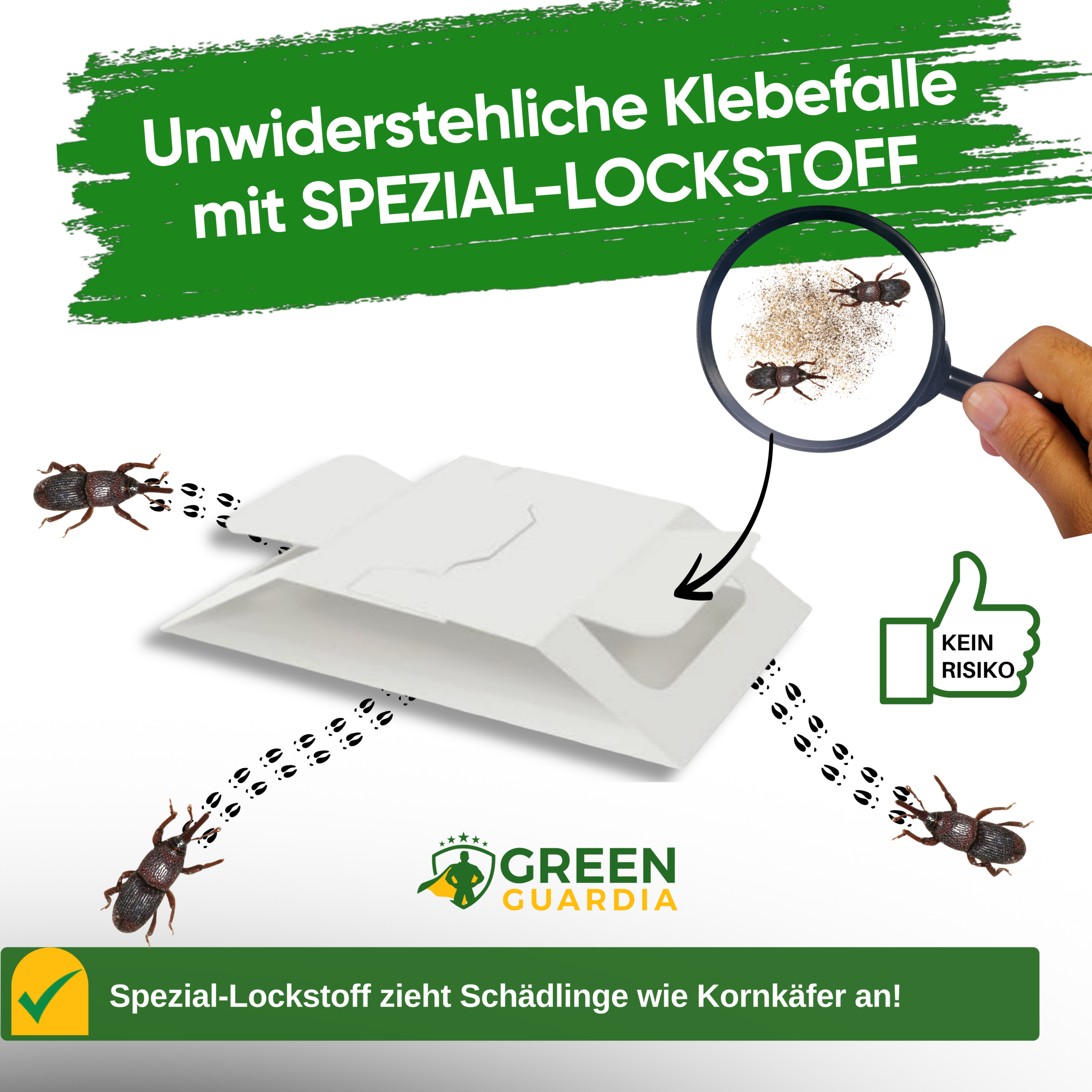 Trappola per coleotteri dei cereali con speciale attrattivo