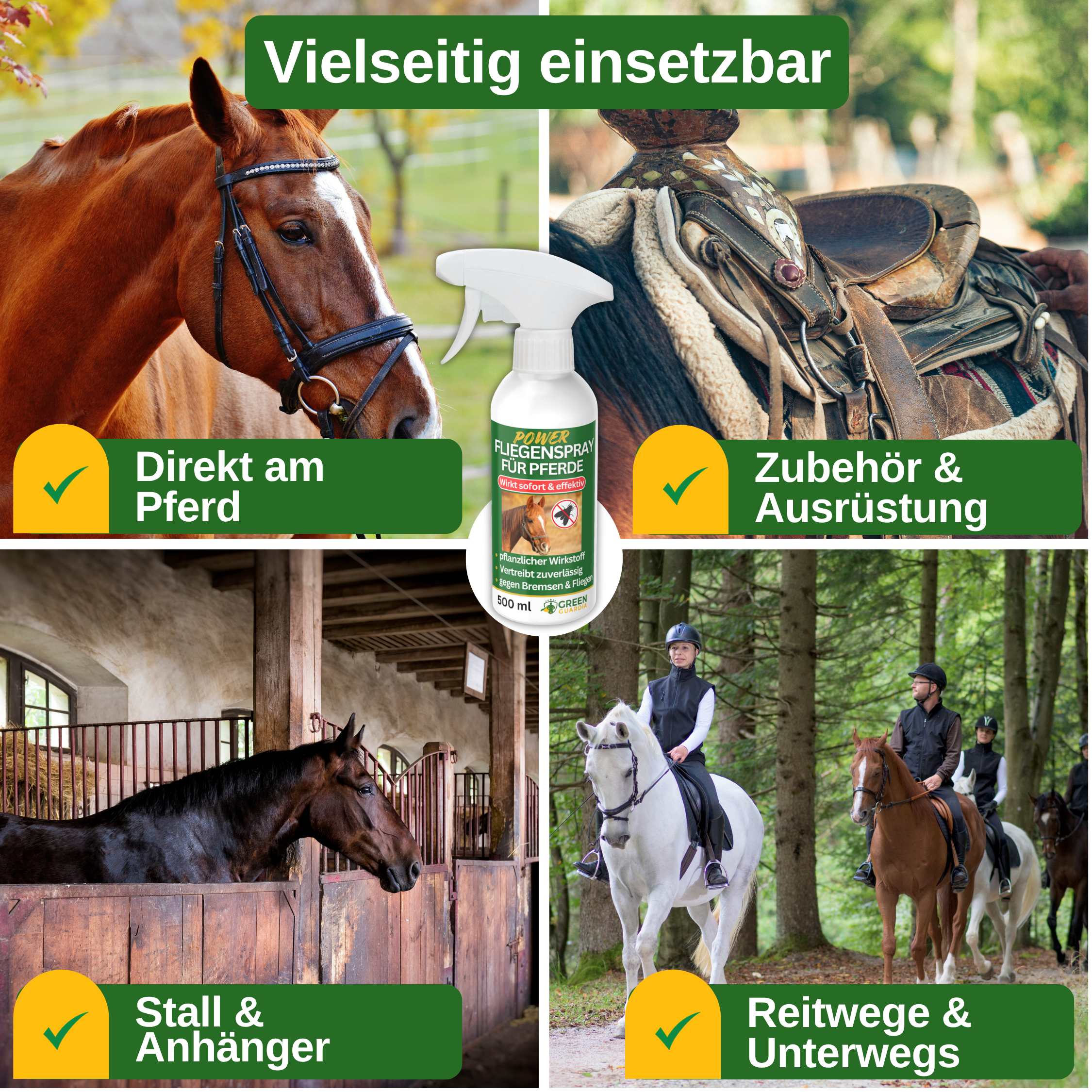 Spray repellente concentrato per mosche e tafani per cavalli