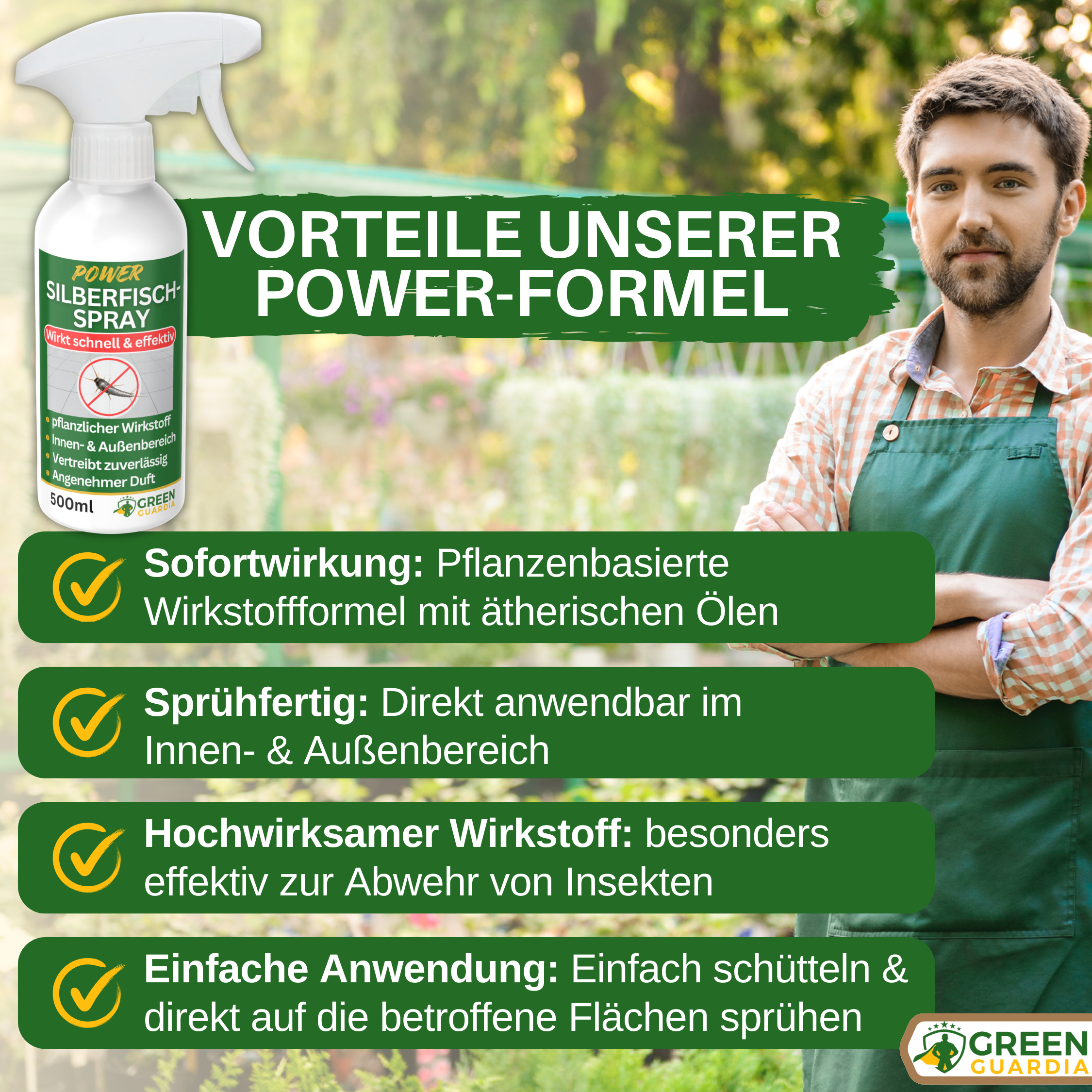 Spray concentrato repellente per pesciolini d'argento