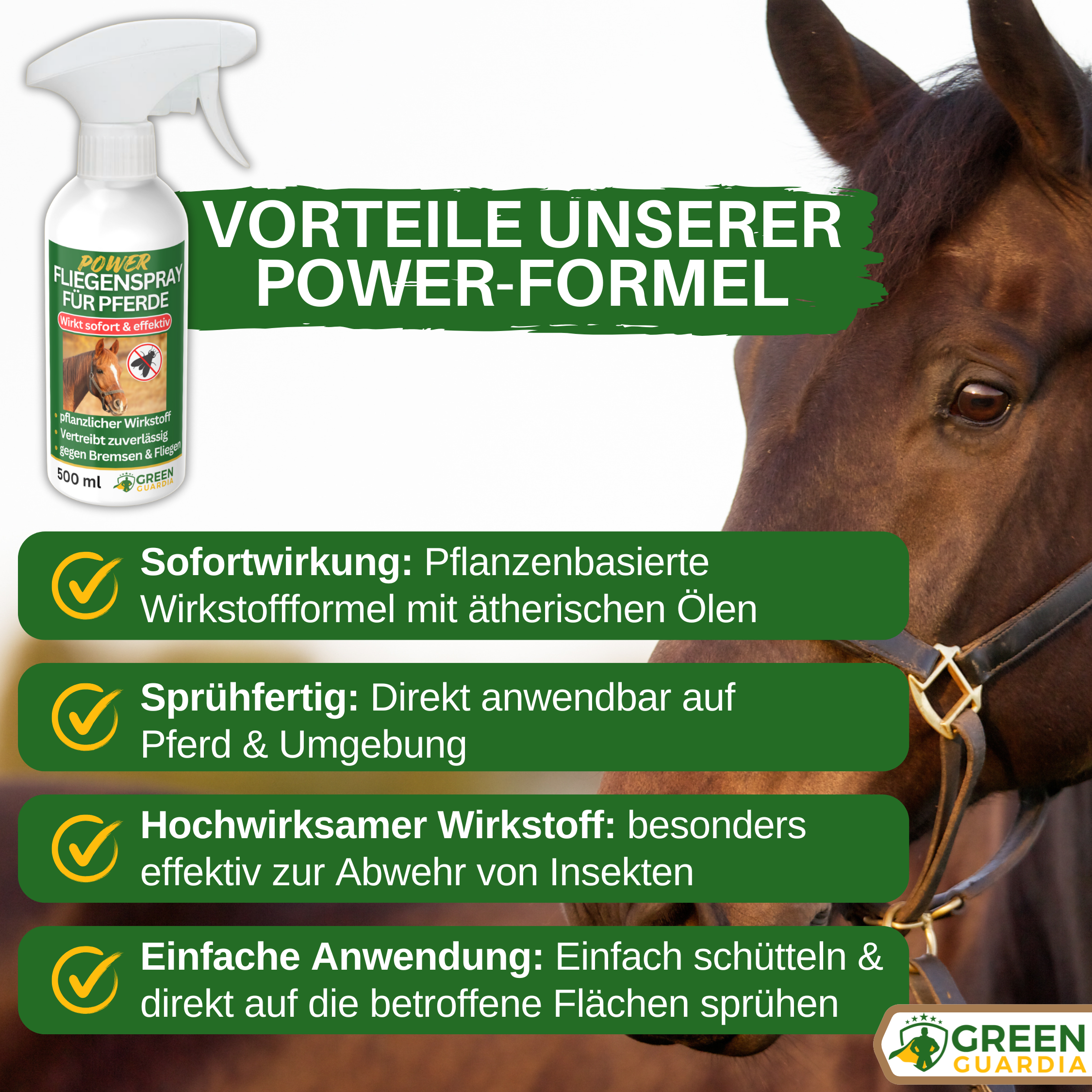 Spray repellente concentrato per mosche e tafani per cavalli