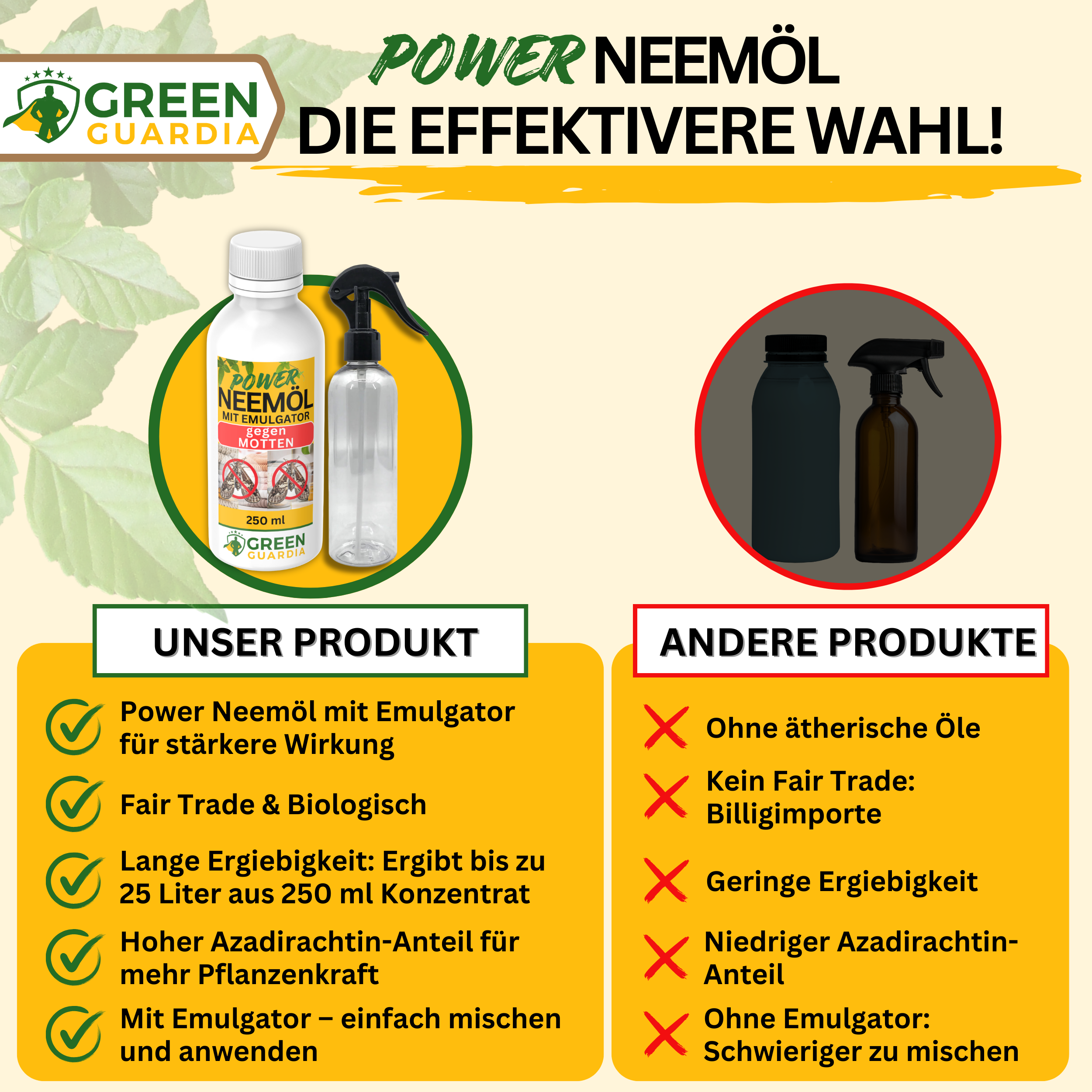 Olio di Neem potente contro tarme del cibo e dei vestiti
