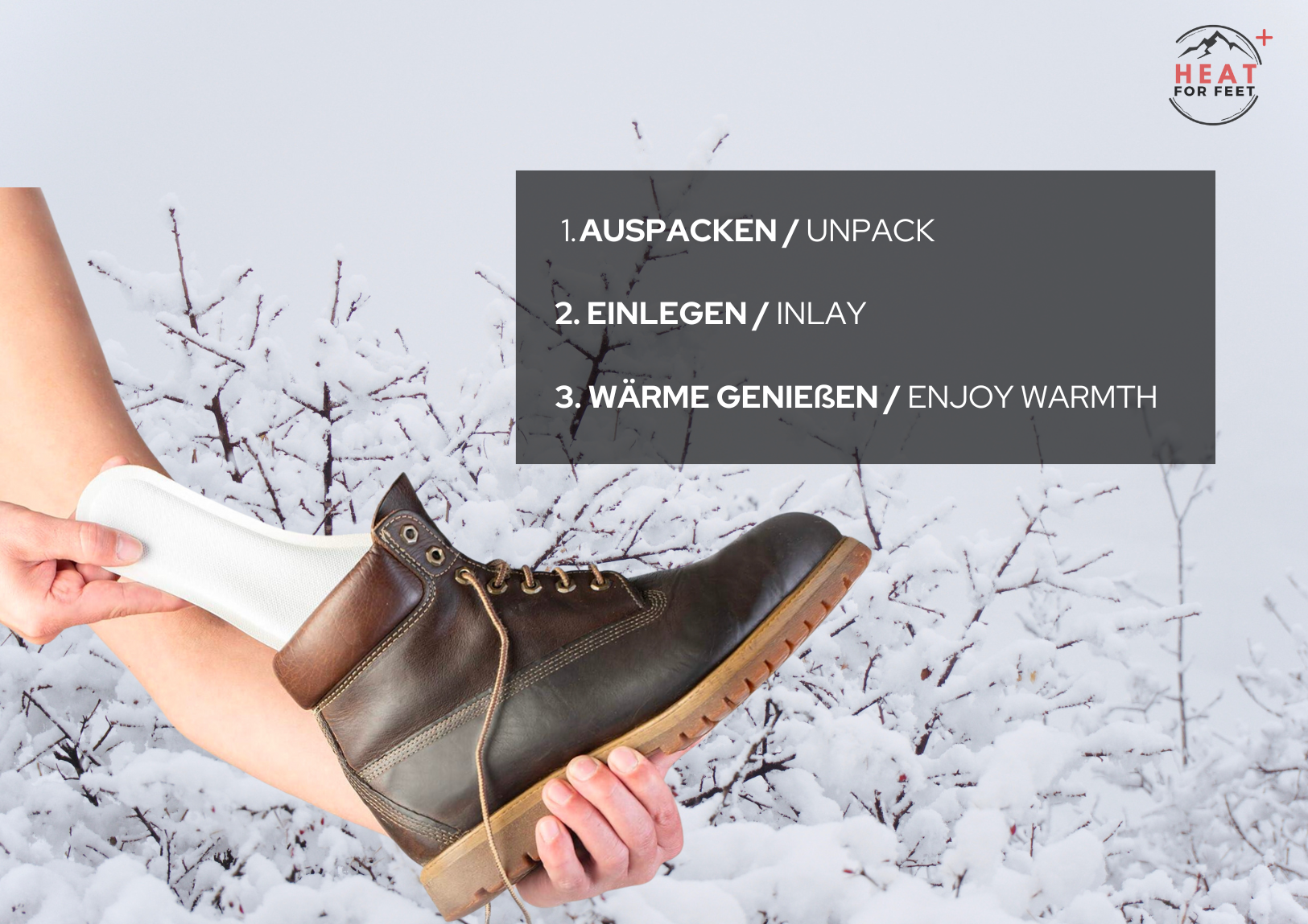 Heat for Feet, 10 pairs of heated insoles, up to 12 hours of warmth, one size fits all (36-46), thin & flexible, insole warmers, instant warming insoles, shoe warmers