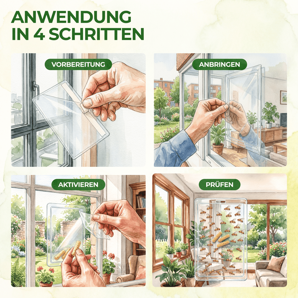 Fruchtfliegen Fenster-Falle - Green Guardia - Ihr Experte für Schädlinge und Pflanzen