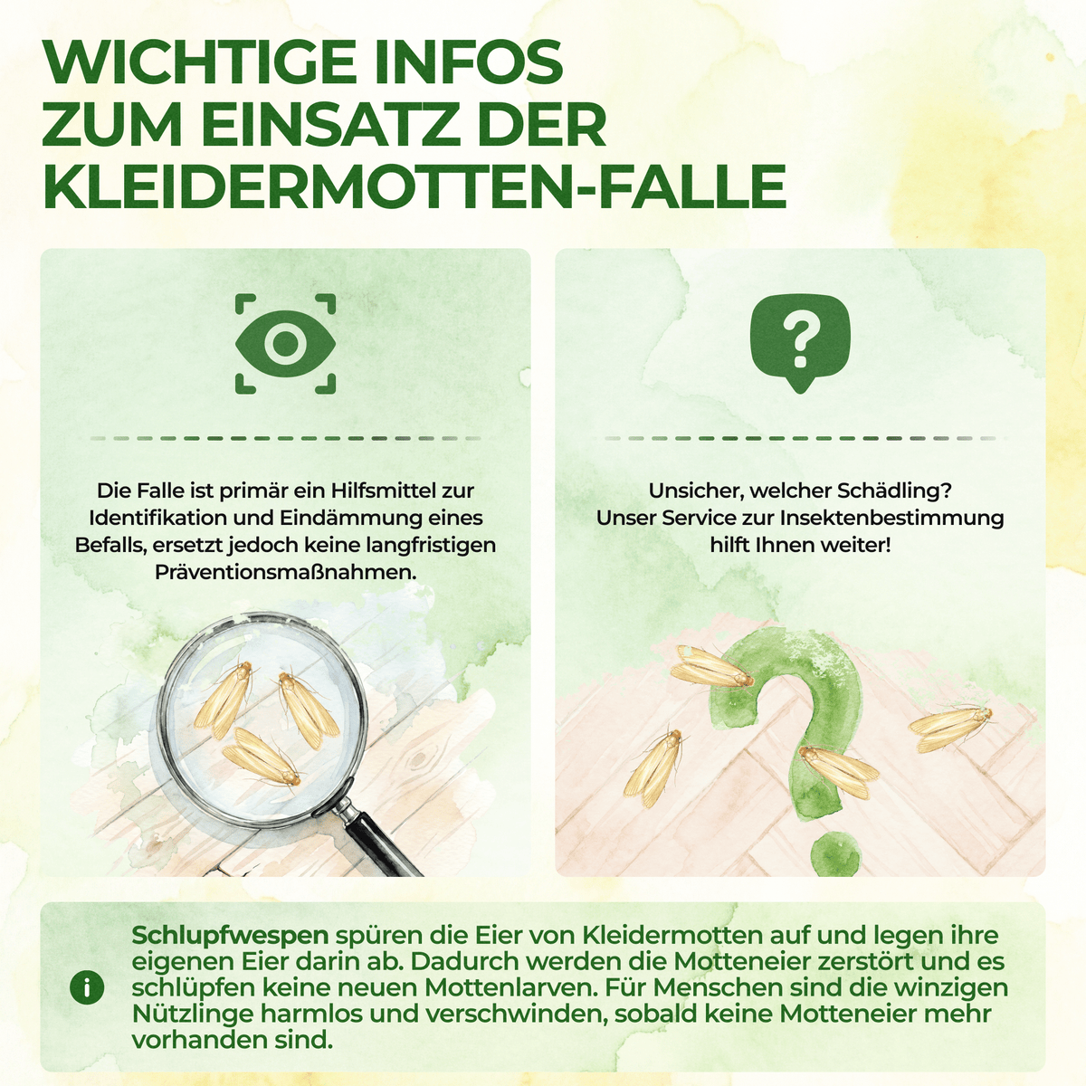 Kleidermotten-Fallen mit Pheromonlockstoff - Green Guardia - Ihr Experte für Schädlinge und Pflanzen