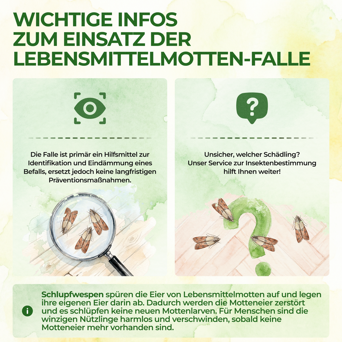 Lebensmittelmotten-Fallen mit Pheromonlockstoff