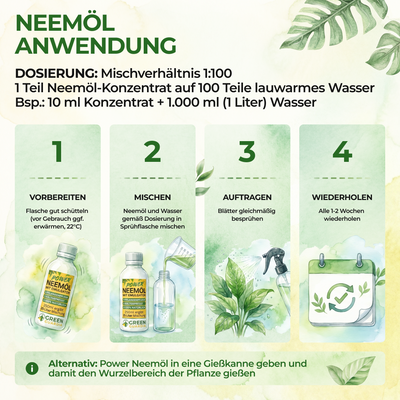 Huile de Neem puissante avec émulsifiant pour plantes d'intérieur et de jardin 