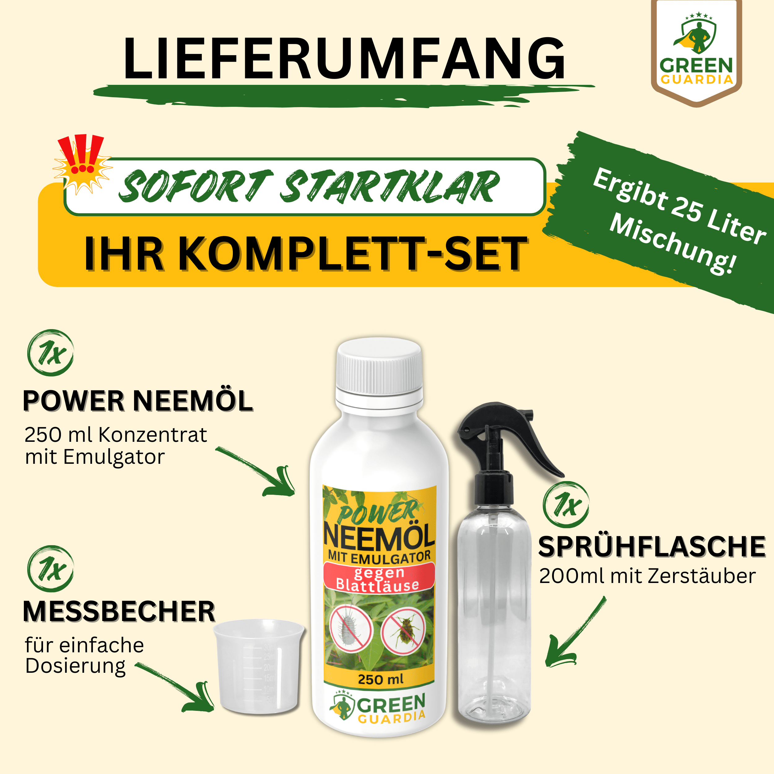 Power Neemöl gegen Blatt - und Wollläuse - Green Guardia - Ihr Experte für Schädlinge und Pflanzen