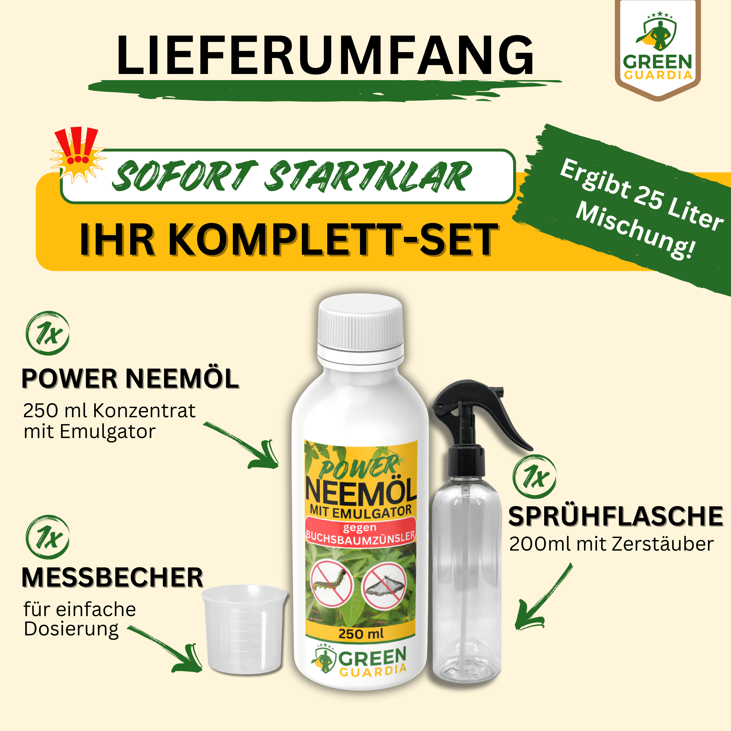 Power Neemöl gegen Buchsbaumzünsler - Green Guardia - Ihr Experte für Schädlinge und Pflanzen