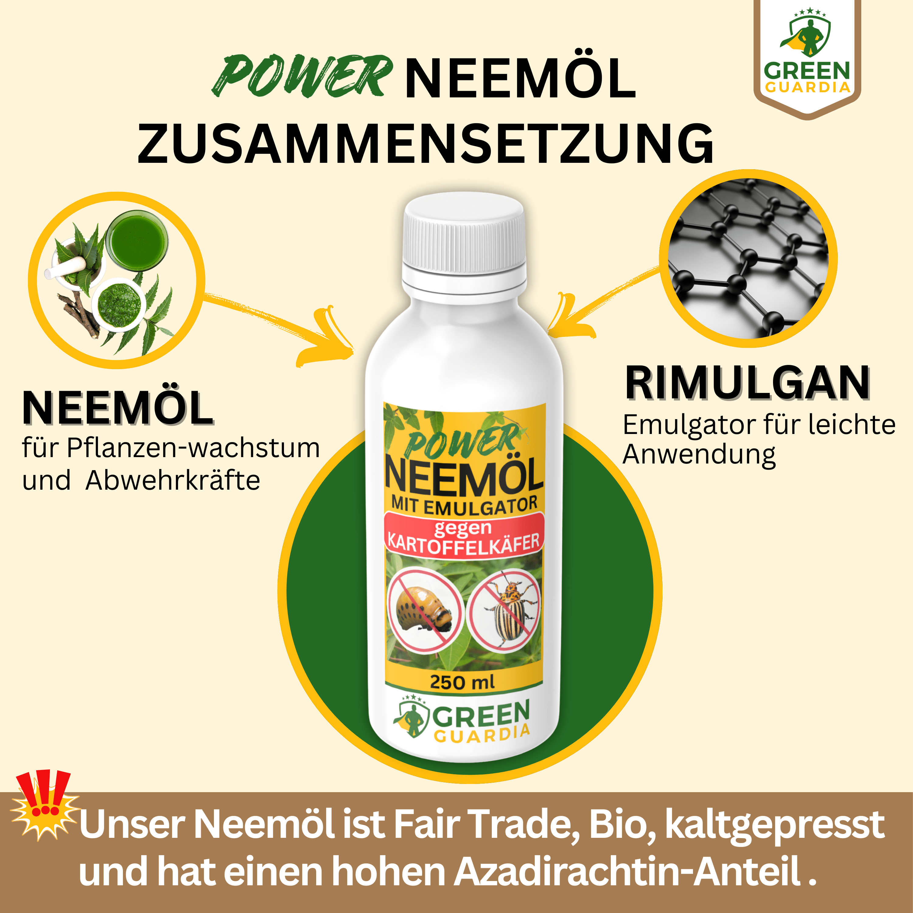 Power Neemöl gegen Kartoffelkäfer - Green Guardia - Ihr Experte für Schädlinge und Pflanzen