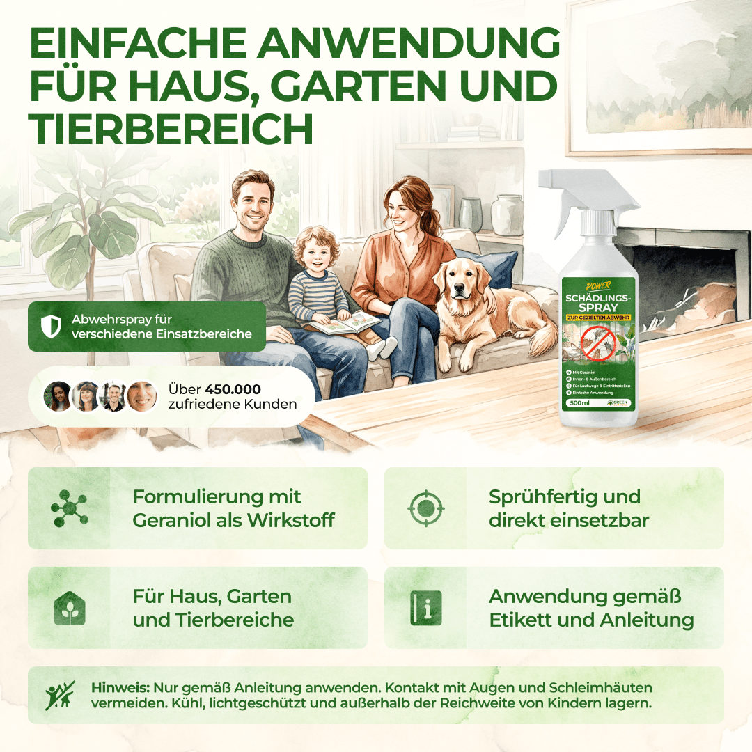 Schädlings-Abwehrspray Power-Konzentrat - 500ml - Green Guardia - Ihr Experte für Schädlinge und Pflanzen