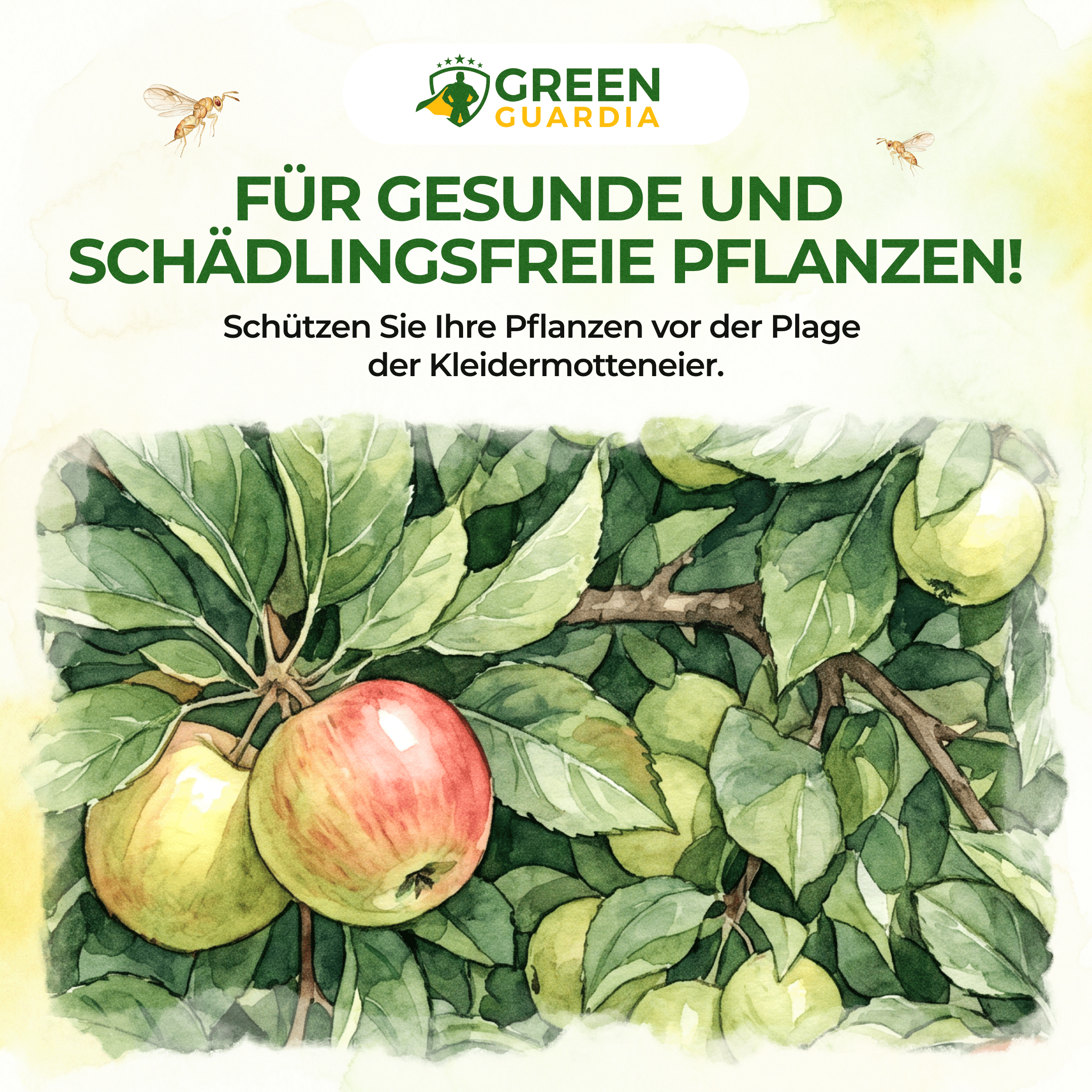 Schlupfwespen gegen Apfelwickler - Green Guardia - Ihr Experte für Schädlinge und Pflanzen