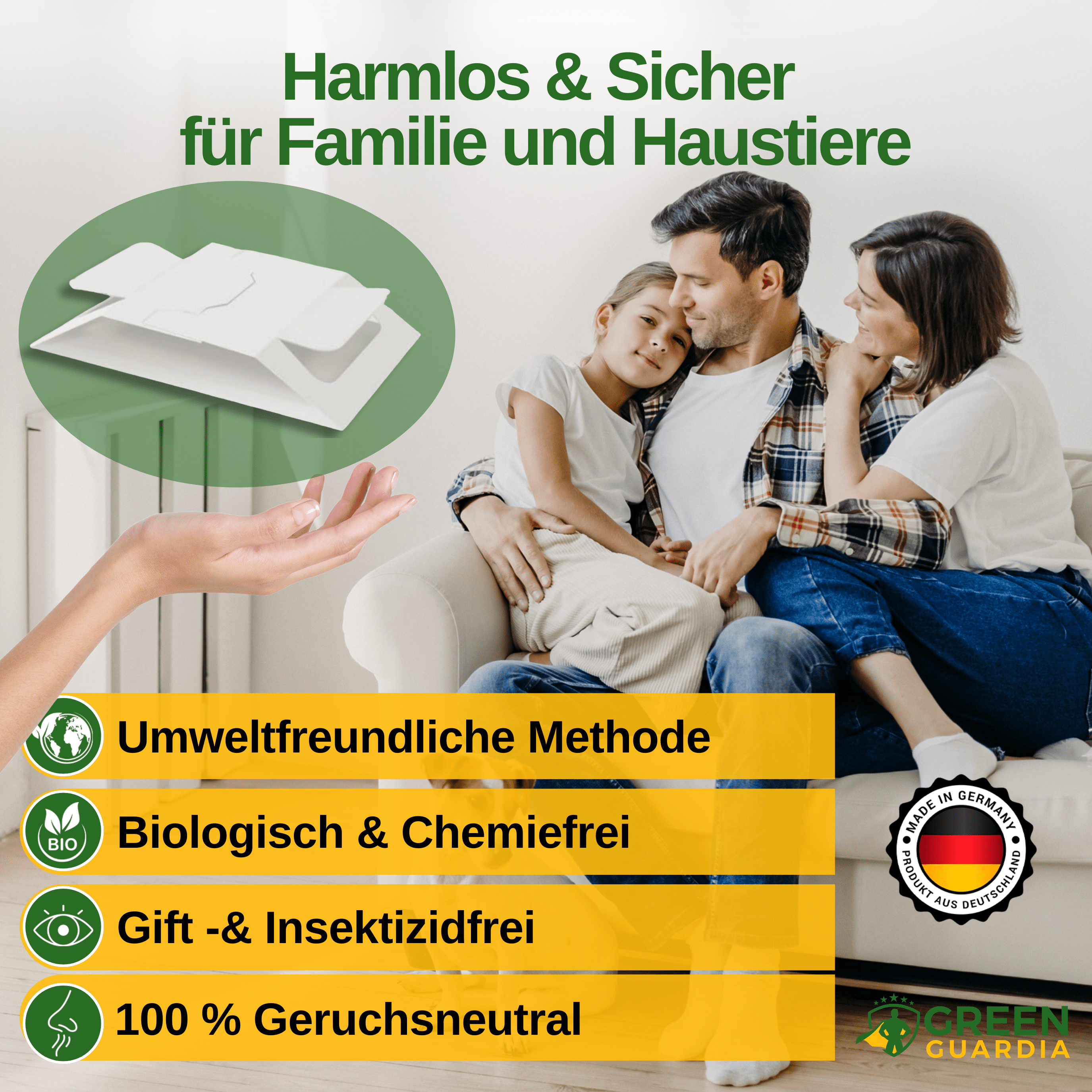 Silberfisch Falle mit Spezial - Lockstoff - Green Guardia - Ihr Experte für Schädlinge und Pflanzen