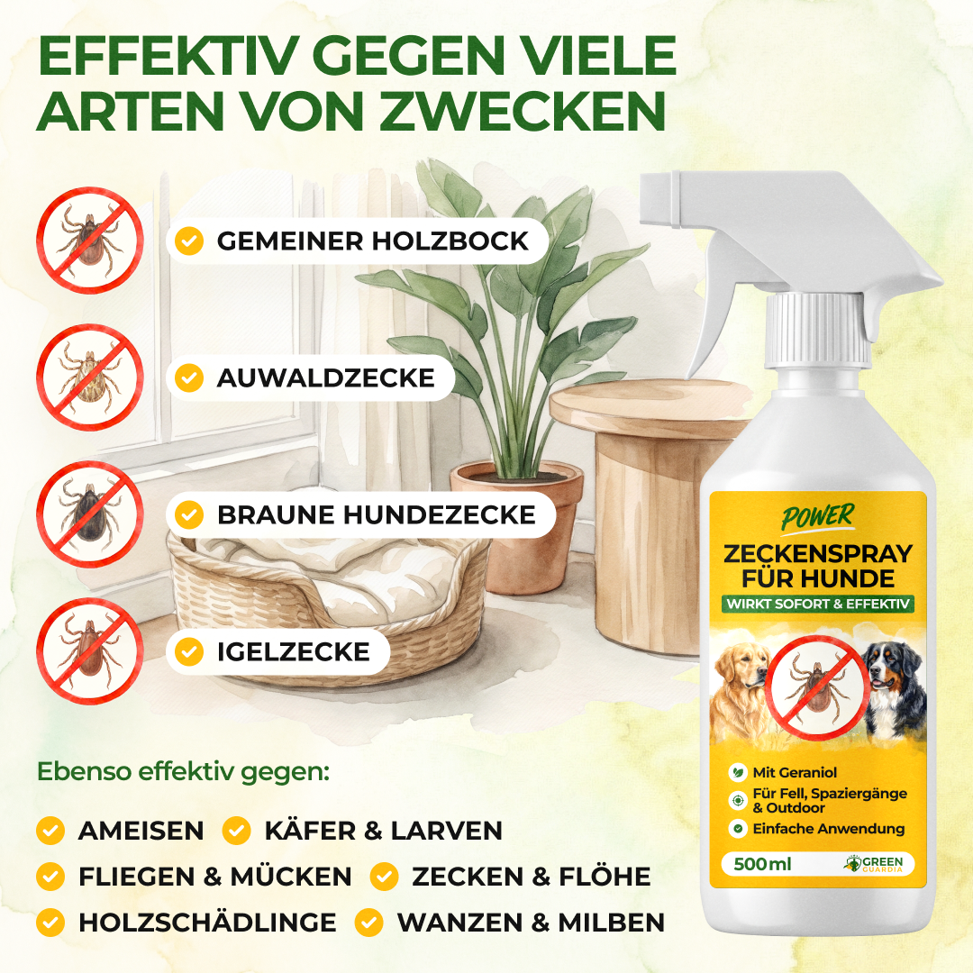 Spray anti-tiques concentré pour chiens-500 ml