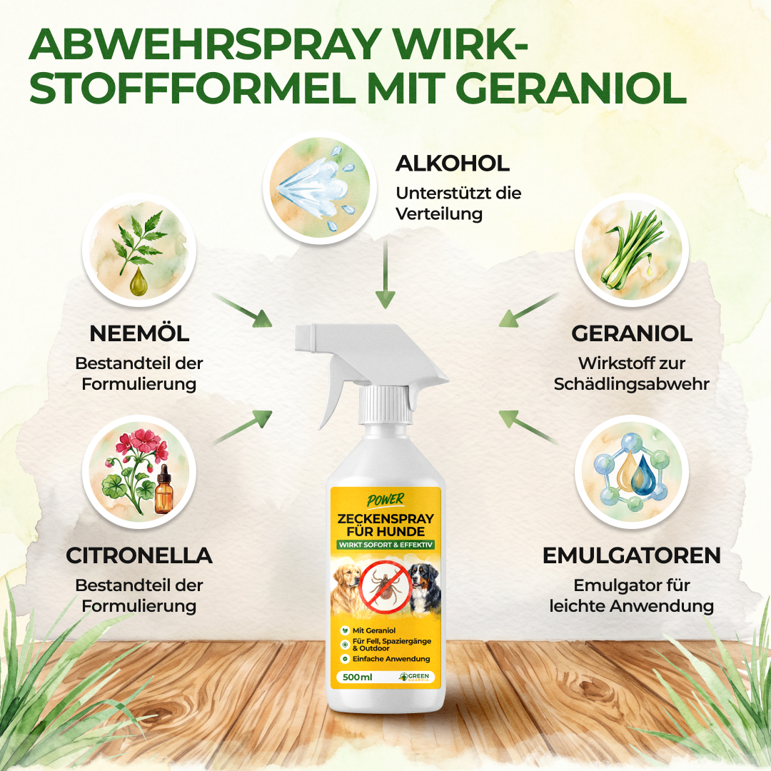 Spray anti-tiques concentré pour chiens-500 ml